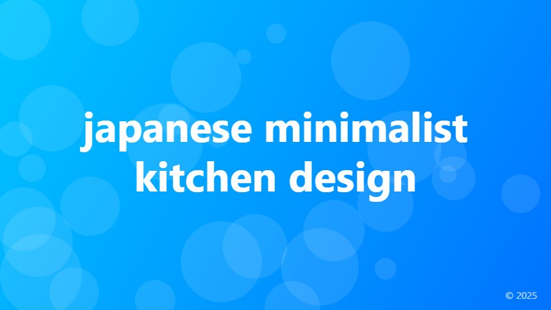 japanese minimalist kitchen design