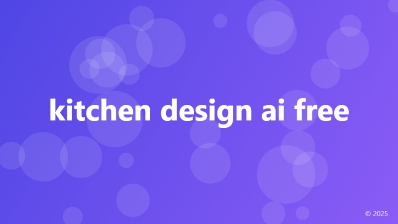 kitchen design ai free