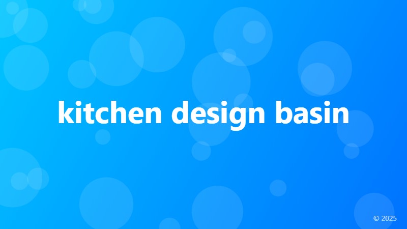 kitchen design basin
