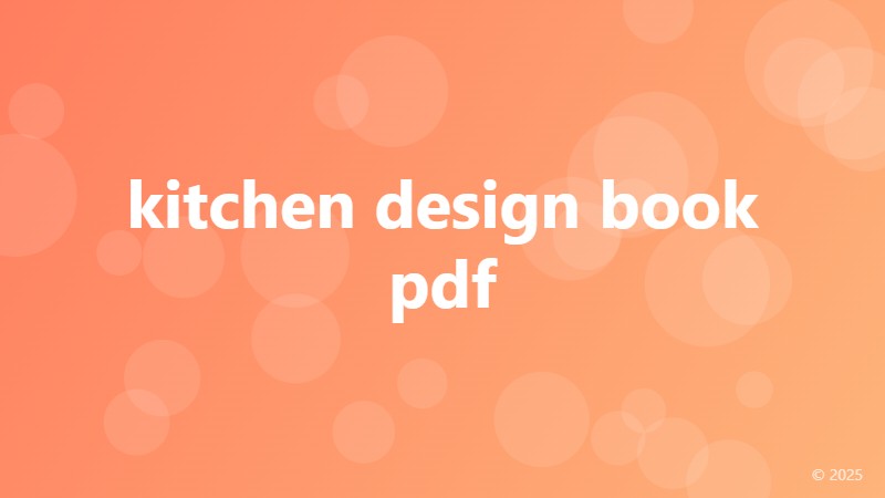 kitchen design book pdf