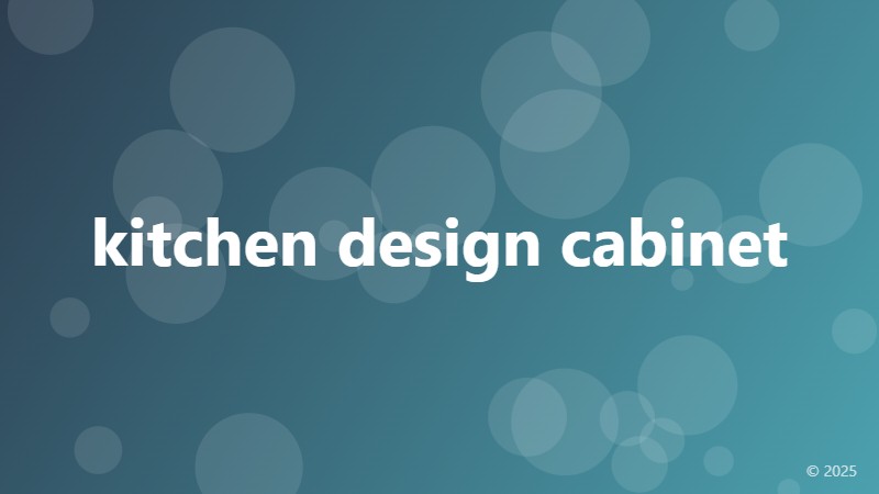 kitchen design cabinet