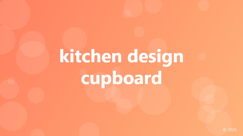 kitchen design cupboard