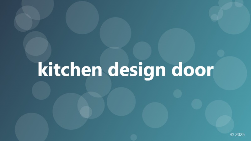 kitchen design door