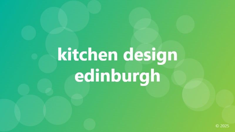kitchen design edinburgh
