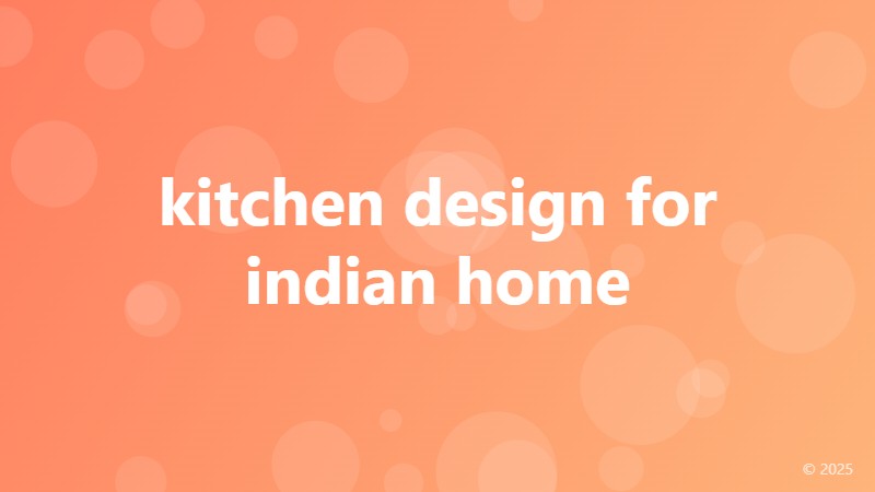 kitchen design for indian home