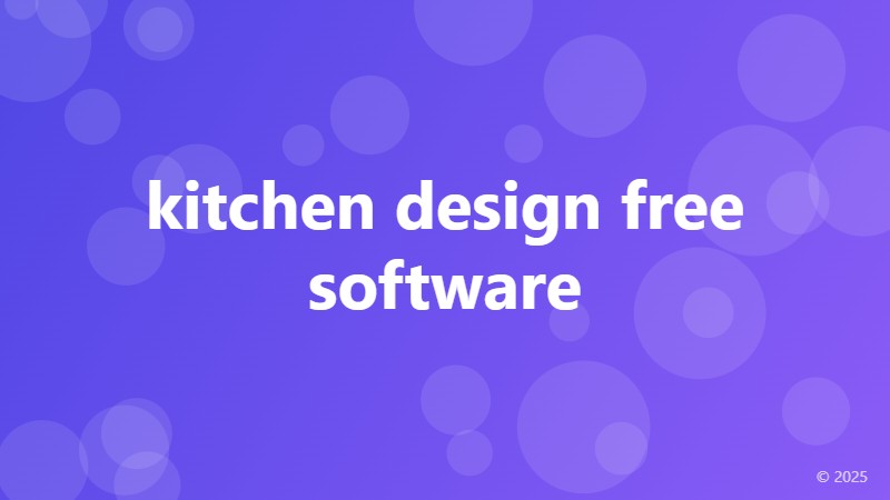 kitchen design free software