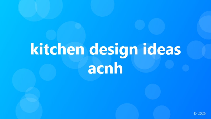 kitchen design ideas acnh