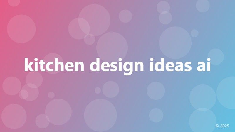 kitchen design ideas ai