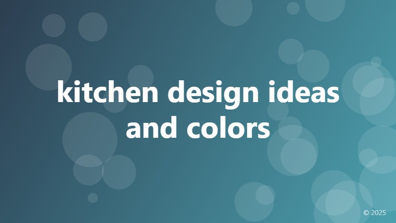 kitchen design ideas and colors