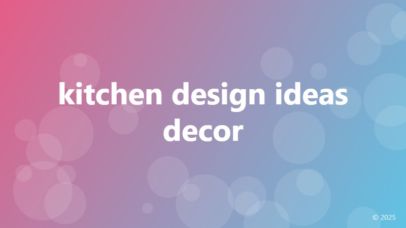 kitchen design ideas decor