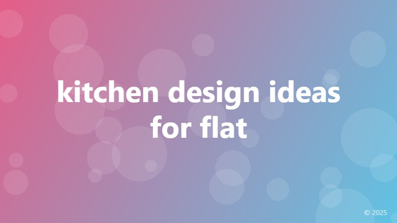 kitchen design ideas for flat