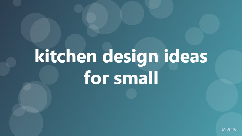 kitchen design ideas for small