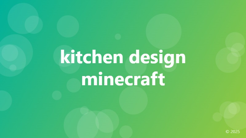 kitchen design minecraft