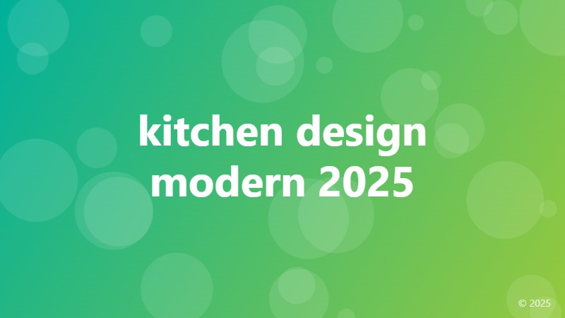 kitchen design modern 2025