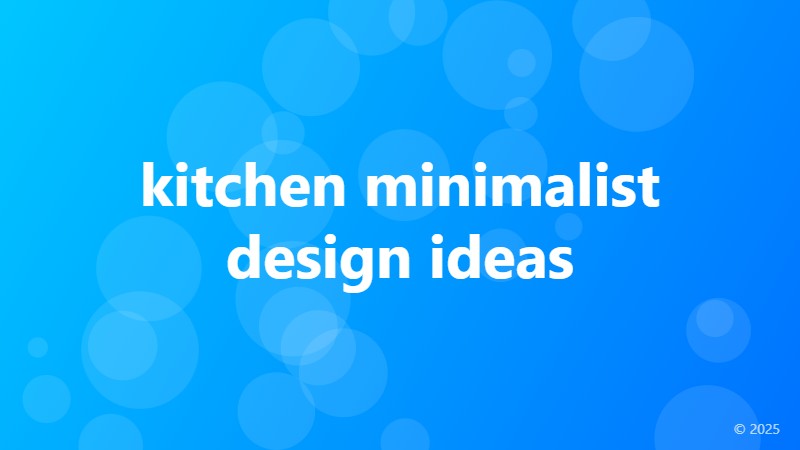 kitchen minimalist design ideas