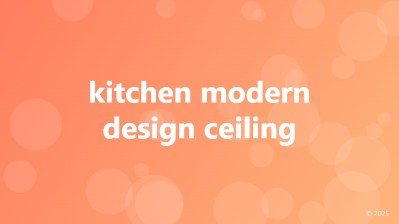 kitchen modern design ceiling