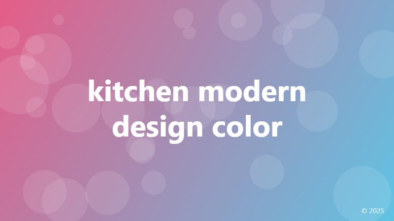 kitchen modern design color