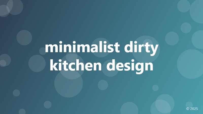 minimalist dirty kitchen design