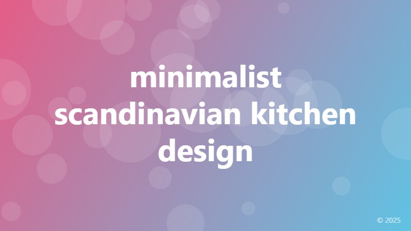minimalist scandinavian kitchen design