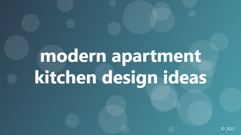 modern apartment kitchen design ideas