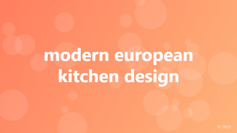 modern european kitchen design