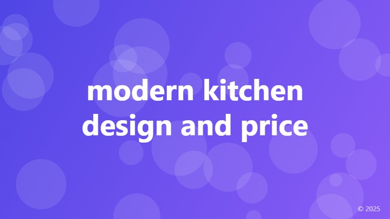 modern kitchen design and price