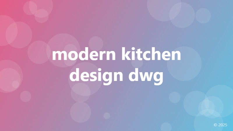 modern kitchen design dwg