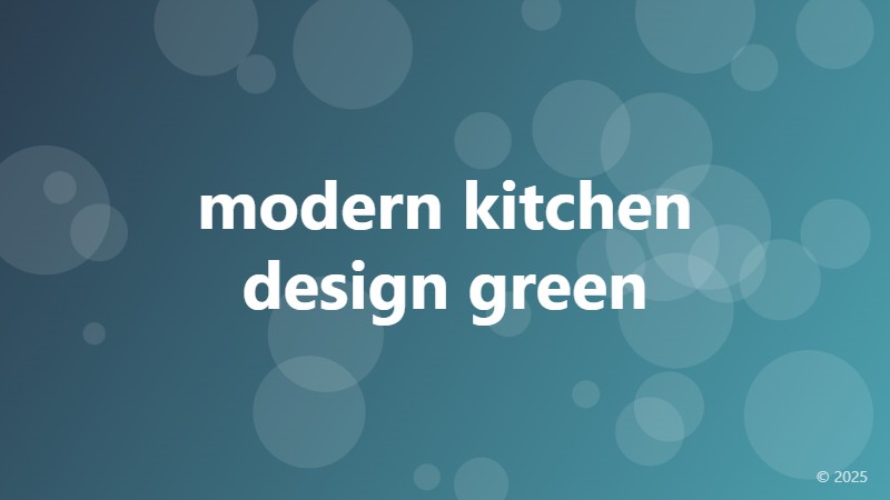modern kitchen design green