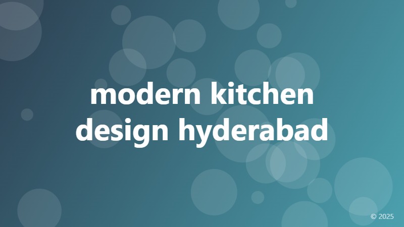 modern kitchen design hyderabad