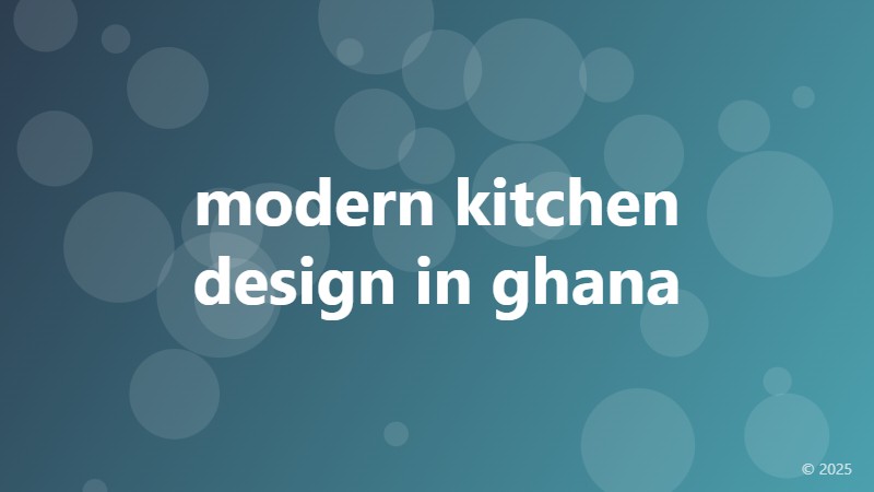 modern kitchen design in ghana