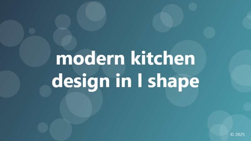 modern kitchen design in l shape