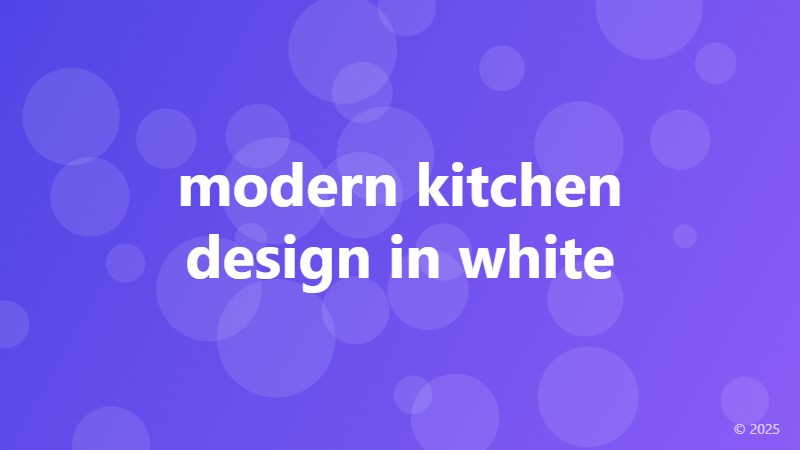 modern kitchen design in white