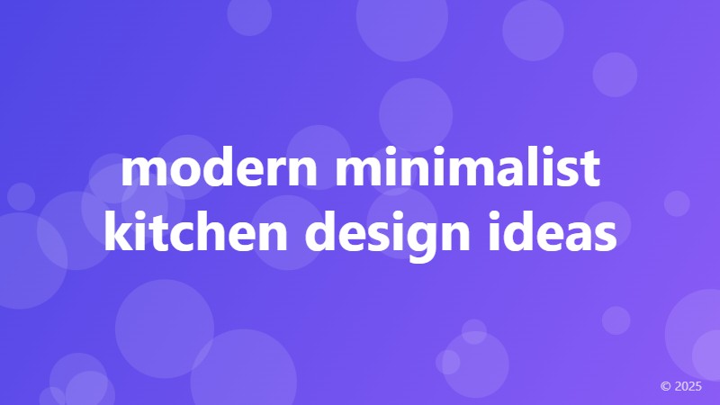 modern minimalist kitchen design ideas