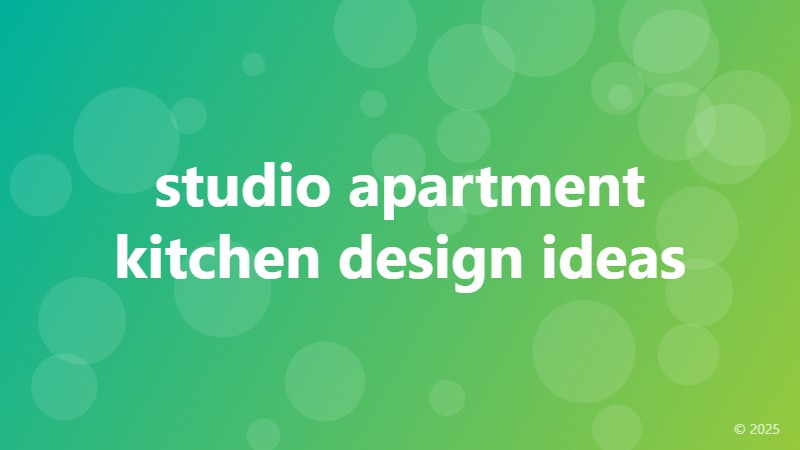 studio apartment kitchen design ideas